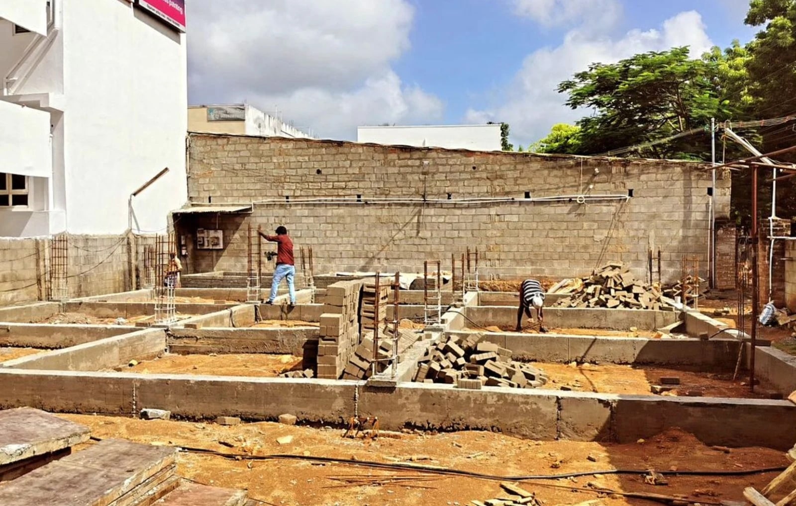 Foundation construction from Anugraha’s project archive